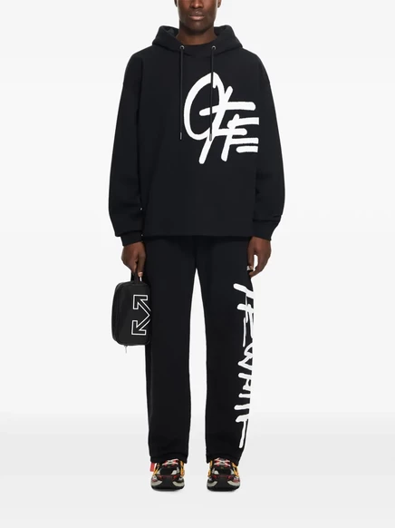 Мужское худи Off-White с логотипом, черное