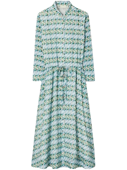 Миди-платье с принтом от Tory Burch green
