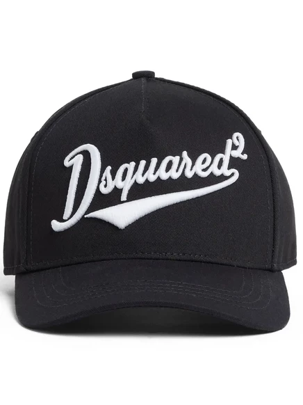 Мужская кепка DSquared2 с вышитым логотипом, черная