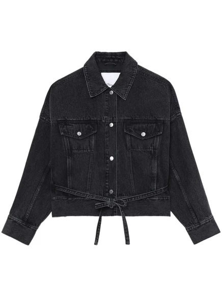 Женская джинсовая куртка 3.1 Phillip Lim с поясом, черная