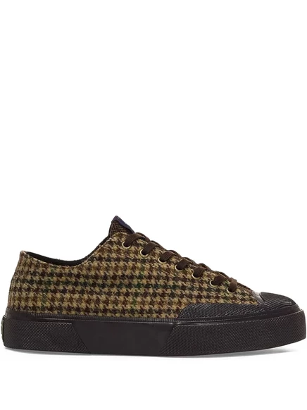 Женские кеды Superga 2432 в гусиную лапку, коричневые