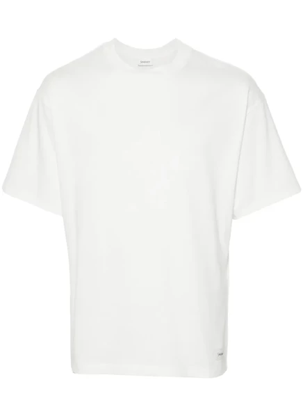 Футболка с нашивкой с логотипом Saint Laurent white