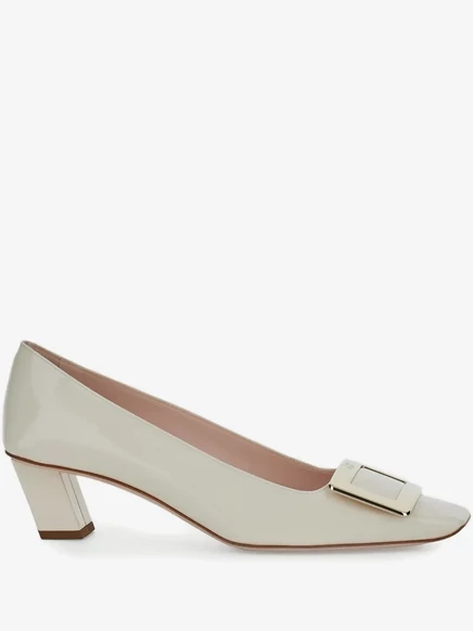 Женские туфли Roger Vivier с пряжкой, бежевые