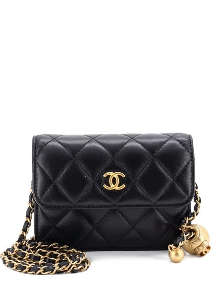 Женская сумка CHANEL Pre-Owned Pearl Crush, черная