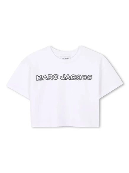 Детская футболка с аппликацией логотипа Marc Jacobs  10p white