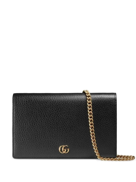 Женский кошелек Gucci с цепочкой, черный