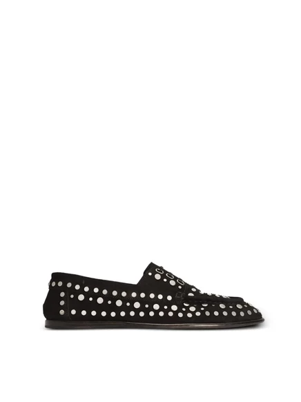 Мужские дерби Dolce & Gabbana из спилка, черные