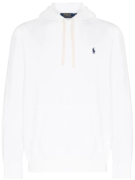 Мужское худи Polo Ralph Lauren Pony флисовое, белое
