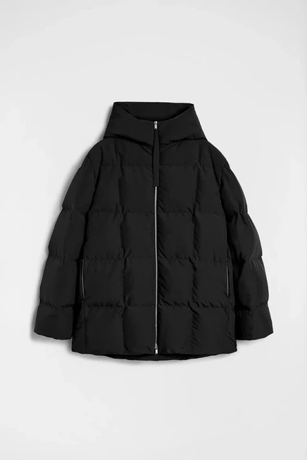 Мужская стеганая пуховая куртка Jil Sander, черная