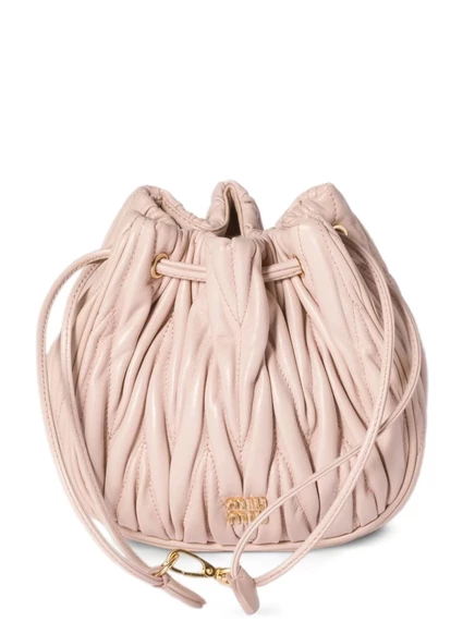 Мини-сумка Miu Miu matelassé на шнурке pink