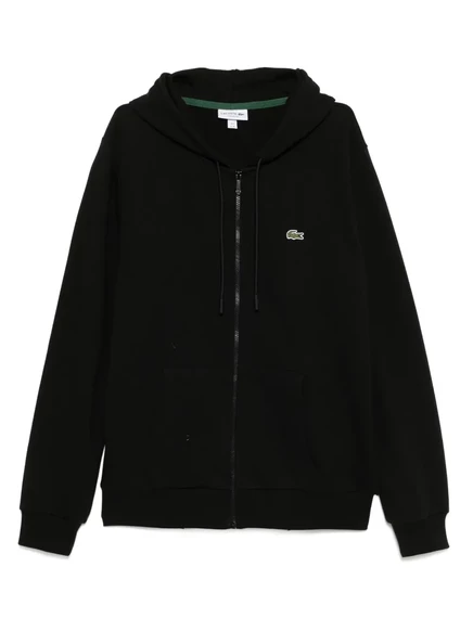 Флисовая толстовка Lacoste на молнии black