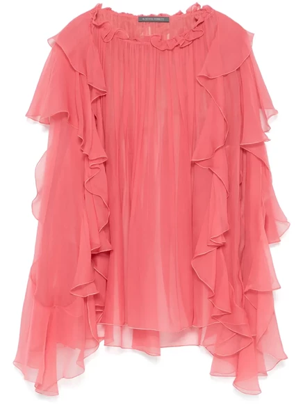 Шифоновая блузка Alberta Ferretti pink
