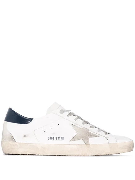 Женские кеды Golden Goose Super-Star, белые с эффектом потёртости