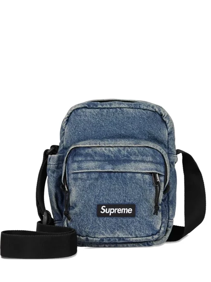 Мужская сумка-мессенджер Supreme из денима, синяя