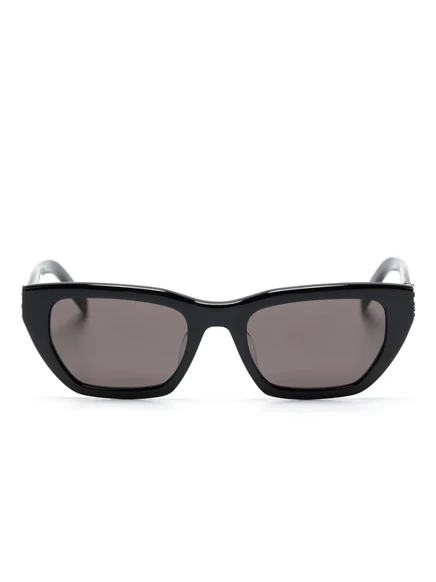 Солнечные очки Saint Laurent Eyewear кошачьи с логотипом, черные