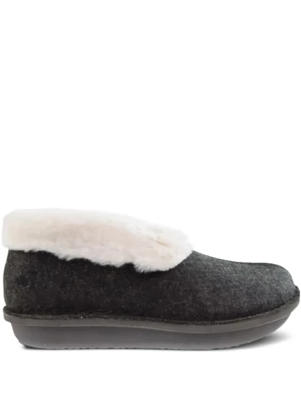 Женские тапочки Clarks Originals Step Flowllow с искусственным мехом, серые
