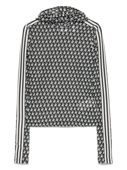 Женская худи Adidas x Avavav сетчатая, черная