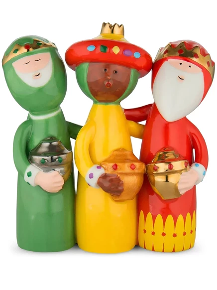 Фарфоровая статуэтка Alessi Re Magi, зеленая/многоцветная
