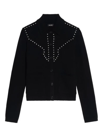 Женский кардиган Zadig & Voltaire с заклепками, черный