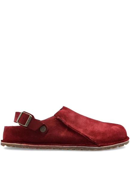 Замшевые шлепанцы премиум-класса Birkenstock Lutry red
