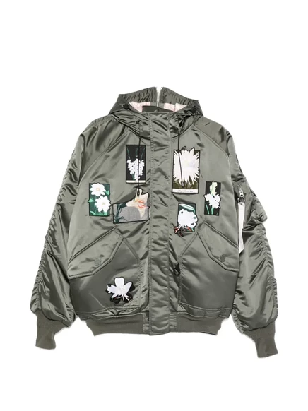 Куртка с капюшоном Cecilie Bahnsen x Alpha Industries с цветочной вышивкой