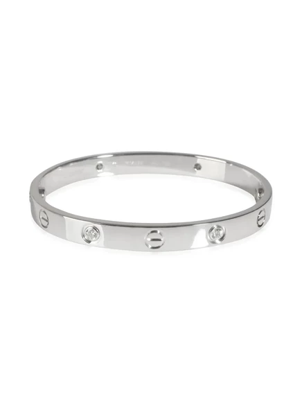 Браслет Cartier Love белое золото 18K с бриллиантами