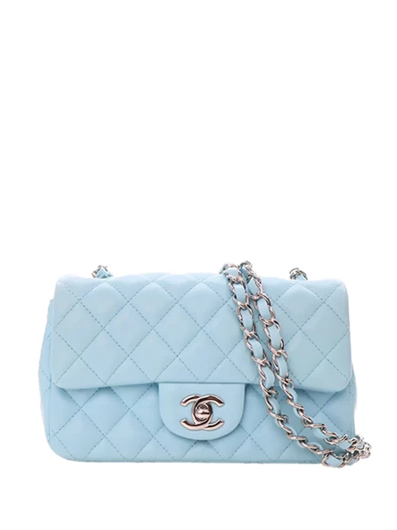 Женская мини-сумка через плечо Chanel Classic, синяя
