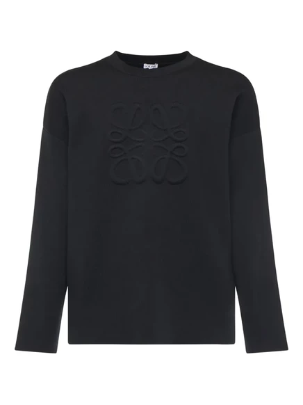 Полушерстяной свитер с логотипом LOEWE и анаграммой black