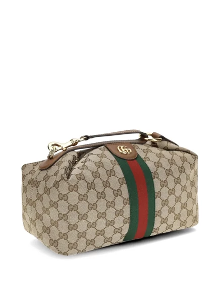 Женская сумка-тоут Gucci GG с Web-полосой, бежевая