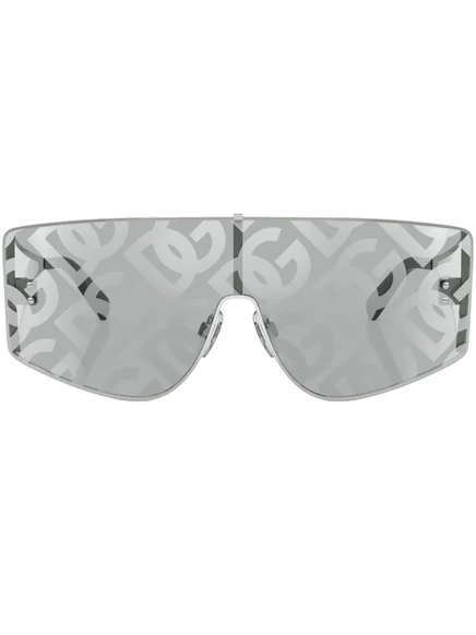 Мужские очки Dolce&Gabbana Sharped маска, серебристые