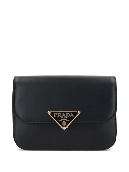 Женская сумка через плечо Prada с логотипом, черная
