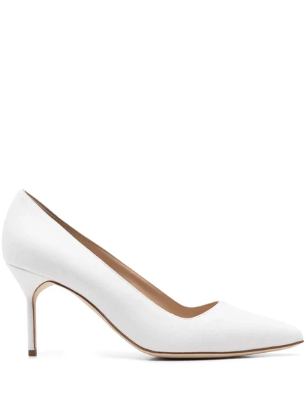 Женские лодочки Manolo Blahnik BB, каблук 70 мм, белые