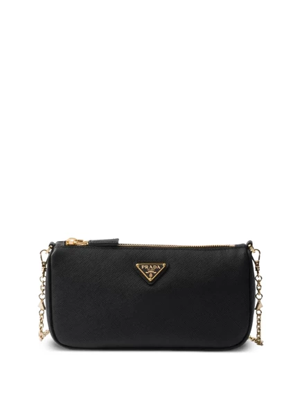 Сумка через плечо на цепочке, переизданная Prada в 2000 году black