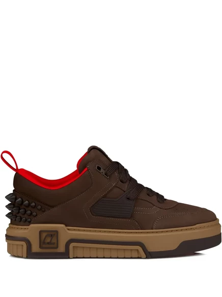 Мужские кеды Christian Louboutin Astroloubi с шипами, коричневые