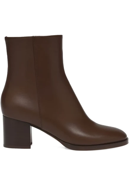 Ботильоны Gianvito Rossi на блочном каблуке 60 мм Santiago brown