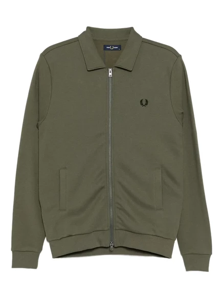 Мужской бомбер Fred Perry с вышитым логотипом, оливковый