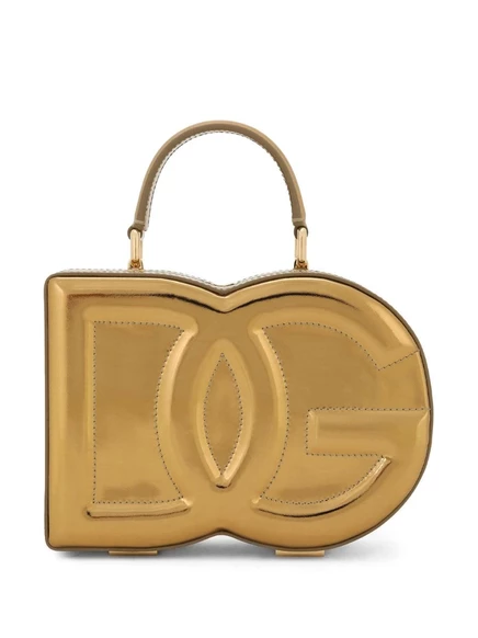 Женская сумка Dolce & Gabbana DG металлик, золотая