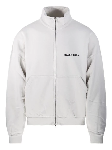 Куртка с логотипом Balenciaga на молнии white