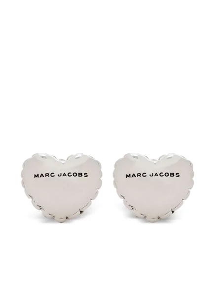 Серьги-гвоздики Marc Jacobs Heart Balloon, серебристые