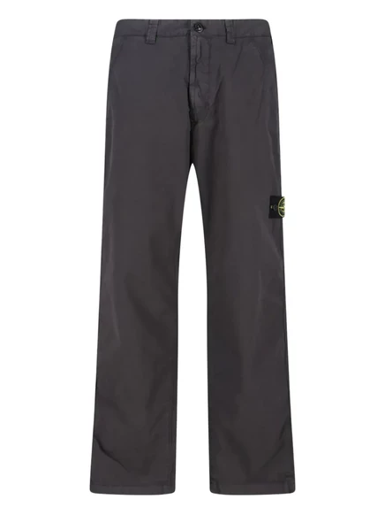 Брюки с нашивкой с логотипом Stone Island grey