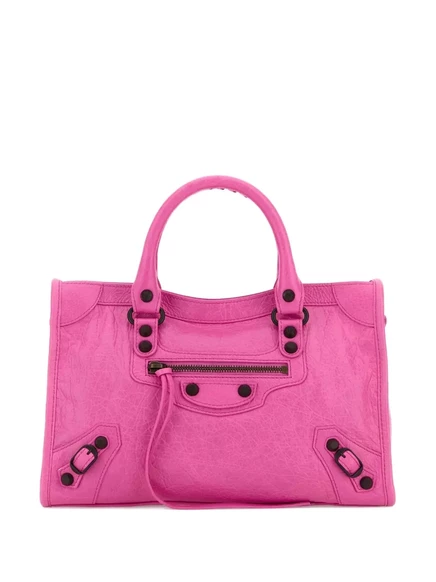 Маленькая кожаная сумка-тоут Balenciaga Le City  pink