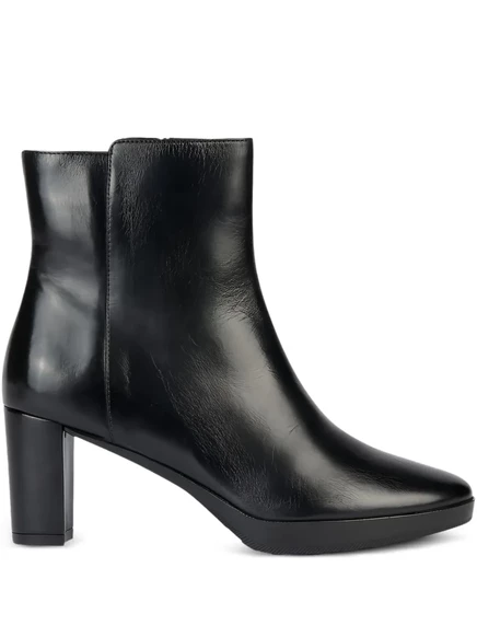 Ботинки Geox 60mm Walk Pleasure с застежкой-молнией на блочном каблуке black