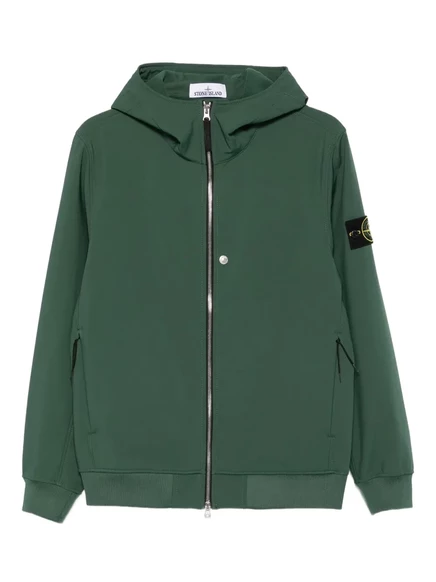 Куртка с капюшоном на молнии спереди Stone Island Q100004 green