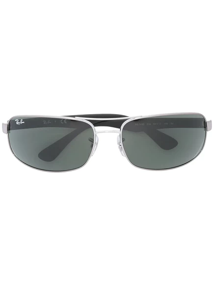 Мужские солнцезащитные очки Ray-Ban прямоугольные, черные