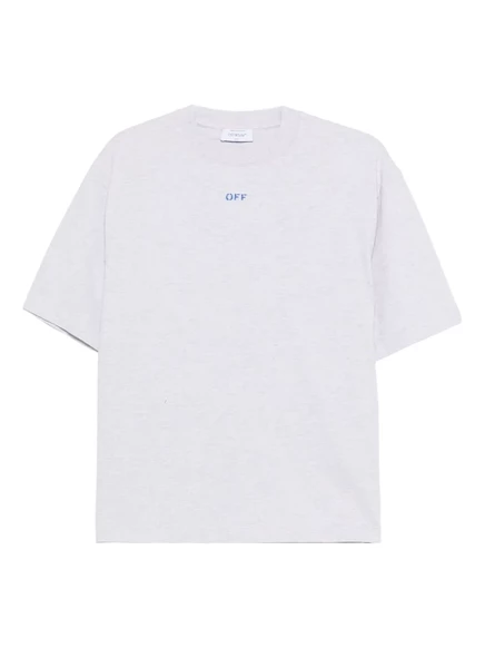 Белоснежная футболка с круглым вырезом и короткими рукавами grey