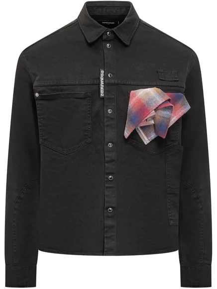 Мужская рубашка DSquared2 Carpenter, черная