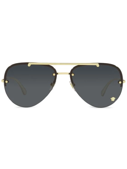 Солнцезащитные очки в пилотной оправе Versace Eyewear Medusa Glam gold