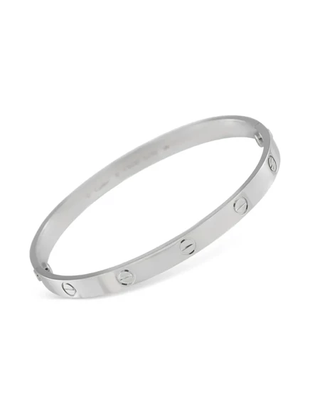 Женский браслет Cartier Love из 18K белого золота, серебристый