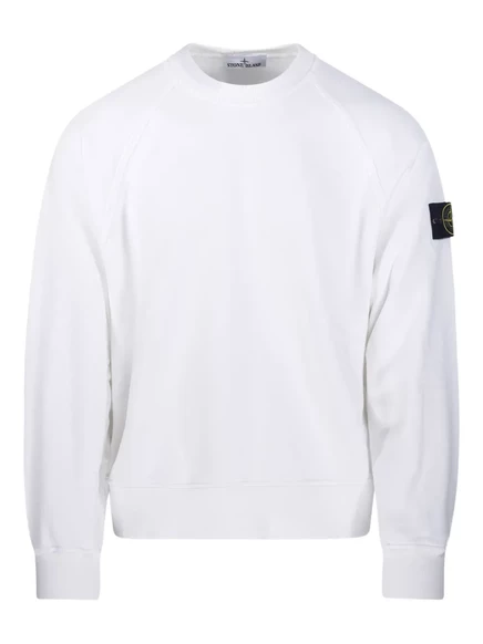 Мужская толстовка Stone Island с нашивкой Compass, белая