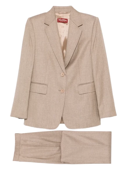 Однобортный костюм Max Mara brown